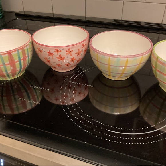 Marchand de Couleurs FRENCH 100% hand painted clay pottery small bowls - Picture 4 of 4